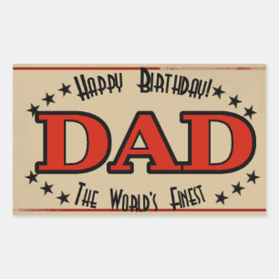Alles Gute zum Geburtstag Papa Etikett Rechteckiger Aufkleber