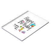 Alles Gute zum Geburtstag. Papa, ich habe dich Lie Notizblock (Linke Seite)