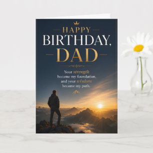 Alles Gute zum Geburtstag Papa, Inspirierender Ber Karte