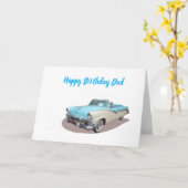 Alles Gute zum Geburtstag Papa Oldtimer Karte (Gelbe Blume)