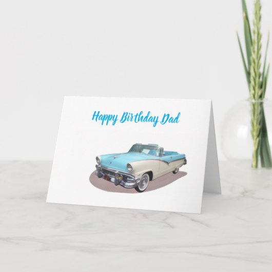 Alles Gute zum Geburtstag Papa Oldtimer Karte (Vorderseite)