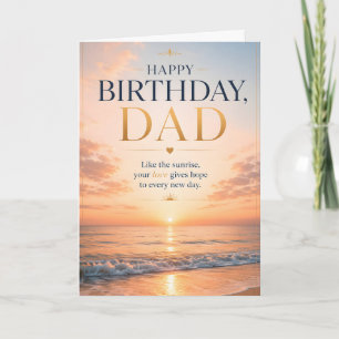 Alles Gute zum Geburtstag Papa Sunrise Grußkarte Karte