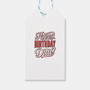 Alles Gute zum Geburtstag Papa Vintage-Typografie- Geschenkanhänger