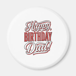 Alles Gute zum Geburtstag Papa Vintage-Typografie- Magnet