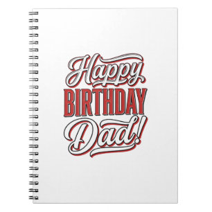 Alles Gute zum Geburtstag Papa Vintage-Typografie- Notizblock