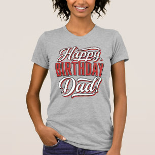 Alles Gute zum Geburtstag Papa Vintage-Typografie- T-Shirt