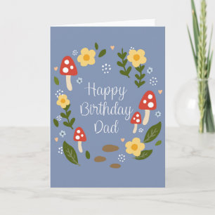 Alles Gute zum Geburtstag Papa Waldkranz Grußkarte Karte