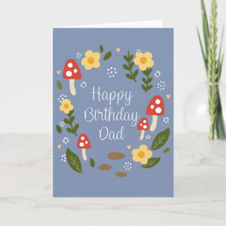 Alles Gute zum Geburtstag Papa Waldkranz Grußkarte Karte