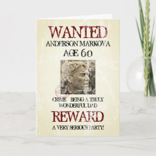 Alles Gute zum Geburtstag Papa Wanted Poster Foto- Karte