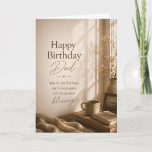 Alles Gute zum Geburtstag Papa Warmer Sonnenunterg Karte