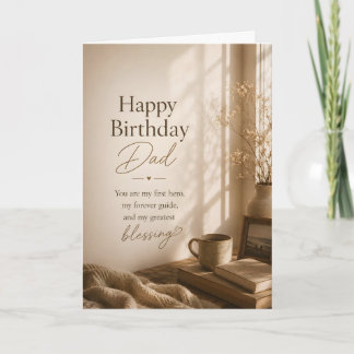 Alles Gute zum Geburtstag Papa Warmer Sonnenunterg Karte