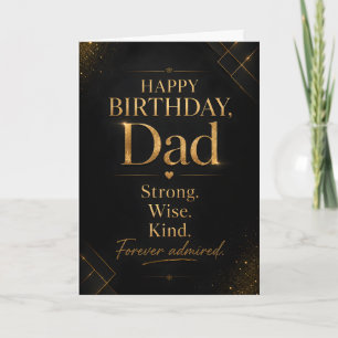 Alles Gute zum Geburtstag Papa Zitat, Stark Weise Karte