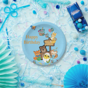 Alles Gute zum Geburtstag Papier Teller Fuchs Tedd