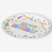 Alles Gute zum Geburtstag Pappteller (Schrägansicht)