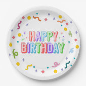 Alles Gute zum Geburtstag Pappteller (Vorderseite)