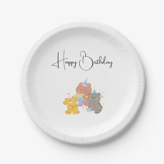 Alles Gute zum Geburtstag  Pappteller (Vorderseite)