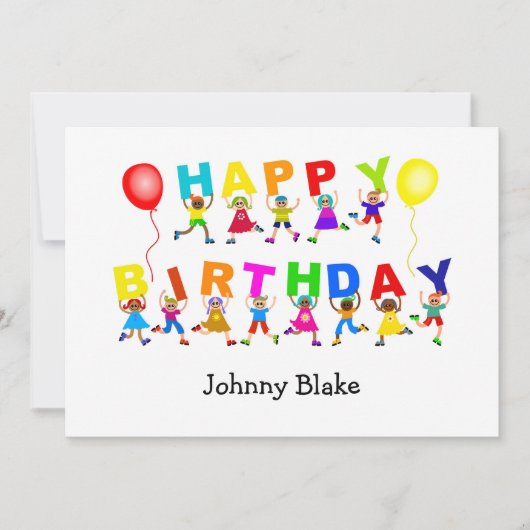 Alles Gute zum Geburtstag, Party Einladungen für K (Vorderseite)