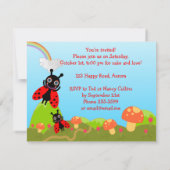 Alles Gute zum Geburtstag Party mit Ladybug Einladung (Rückseite)