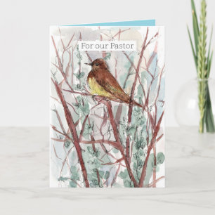 Alles Gute zum Geburtstag Pastor Bird Trees Wasser Karte