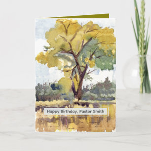 Alles Gute zum Geburtstag Pastor Fall Tree Waterco Karte