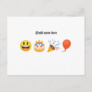 Alles Gute zum Geburtstag   Personalisierte Emoji- Postkarte