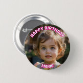 Alles Gute zum Geburtstag Personalisierte Gesicht Button (Vorne & Hinten)