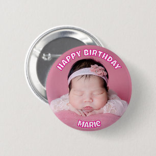 Alles Gute zum Geburtstag Personalisierte Gesichts Button