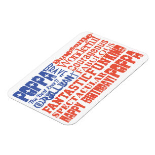 Alles Gute zum Geburtstag PERSONALISIERTE USA-FLAG Magnet