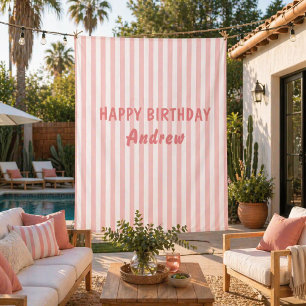Alles Gute zum Geburtstag Personalisiertes Banner  Wandteppich