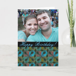 Alles Gute zum Geburtstag! - Pfauenkarte Foto Gruß Karte