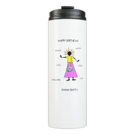 Alles Gute zum Geburtstag, Phantastisches Girl-Tan Thermosbecher