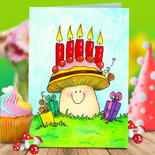 Alles Gute zum Geburtstag Pilz Grußkarte Dankeskarte