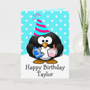 Alles Gute zum Geburtstag Pinguin Kinder Karte