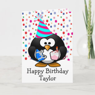 Alles Gute zum Geburtstag Pinguin Kinderkarte Karte