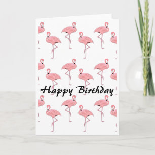 Alles Gute zum Geburtstag Pink Flamingo Muster Karte