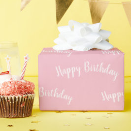 Alles Gute zum Geburtstag - Pink und White Wrappin Geschenkpapier