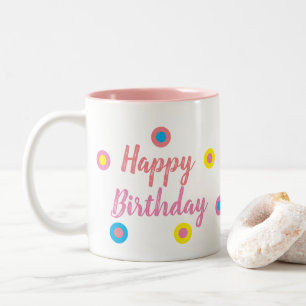 Alles Gute zum Geburtstag Pink Zweifarbige Tasse