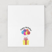 Alles Gute zum Geburtstag! Platzkarte (Außenseite Aufgefaltet)