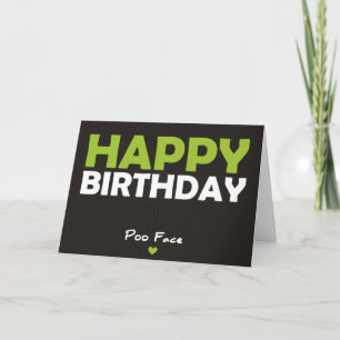 Alles Gute zum Geburtstag Poo stellen gegenüber Karte