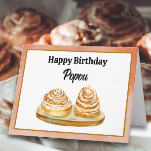 Alles Gute zum Geburtstag Popou Wasserfarbe Zimtsc Karte