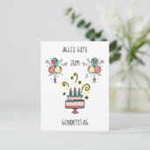 Alles Gute zum Geburtstag Postkarte (Stehend Vorderseite)