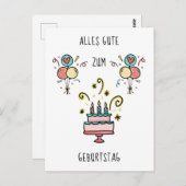Alles Gute zum Geburtstag Postkarte (Vorne/Hinten)
