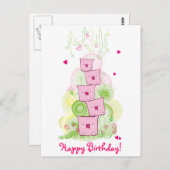 Alles Gute zum Geburtstag! Postkarte (Vorne/Hinten)