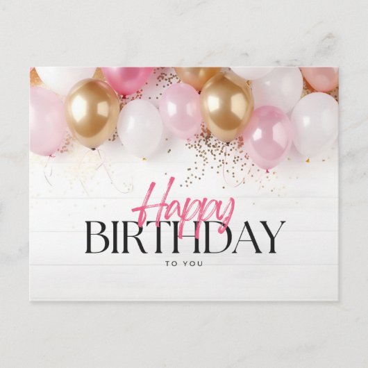 Alles Gute zum Geburtstag Postkarte (Vorderseite)