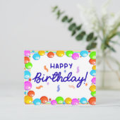 Alles Gute zum Geburtstag Postkarte (Stehend Vorderseite)