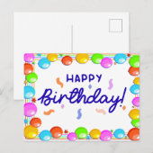 Alles Gute zum Geburtstag Postkarte (Vorne/Hinten)