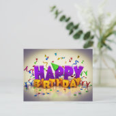 alles Gute zum Geburtstag Postkarte (Stehend Vorderseite)