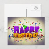 alles Gute zum Geburtstag Postkarte (Vorne/Hinten)