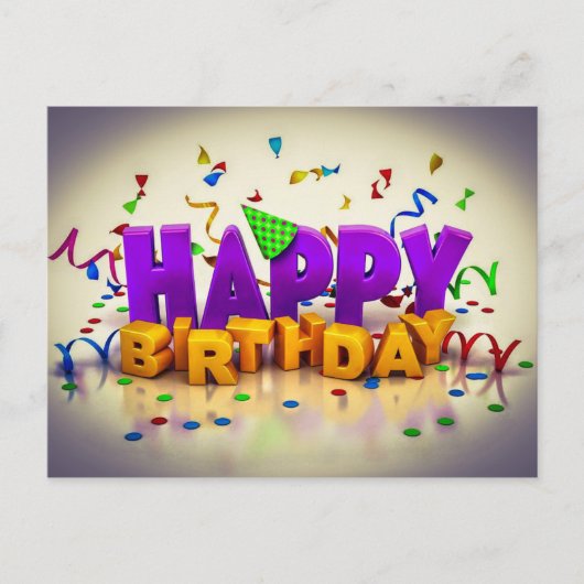 alles Gute zum Geburtstag Postkarte (Vorderseite)