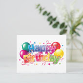 Alles Gute zum Geburtstag Postkarte (Stehend Vorderseite)